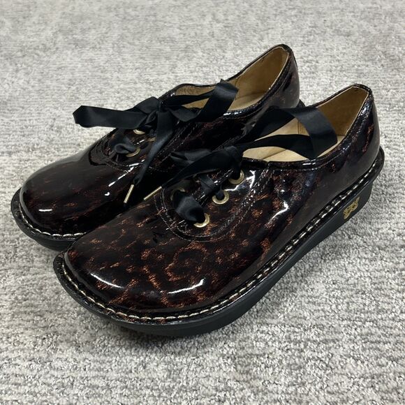 Algeria Abbi Platform Lace Up Comfort Shoes Womens 39 9 Tortoise Shell ABB-407 - Picture 1 of 9